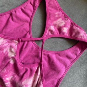 Pink Tie-Dye Yoga Tank